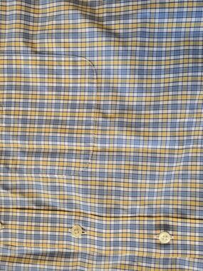 L.L. Bean Yellow and Blue Plaid Button-Down Shirt